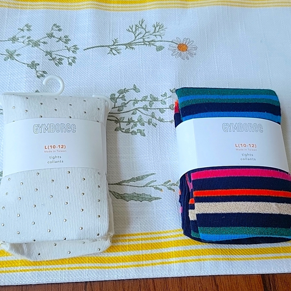 Gymboree heavy tights - 2 pair L(10-12)  new with tags